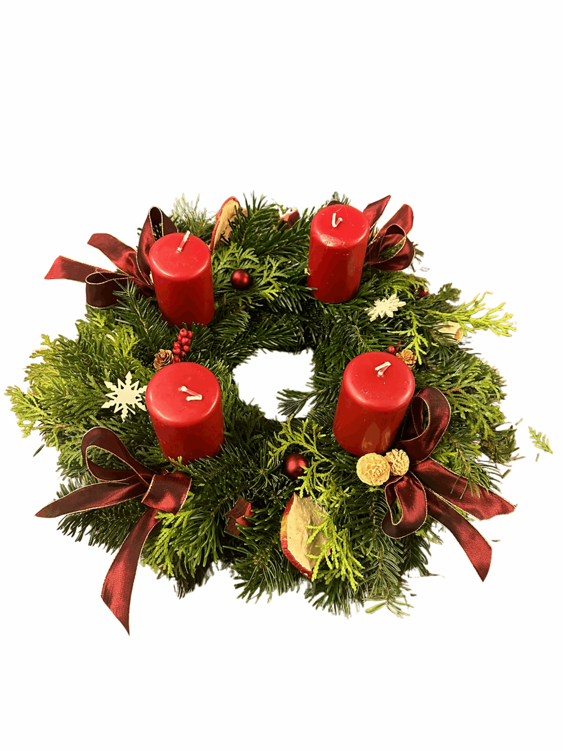 Adventkranz - hellrot
