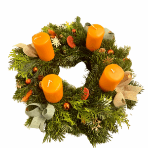 Adventkranz – honiggelb